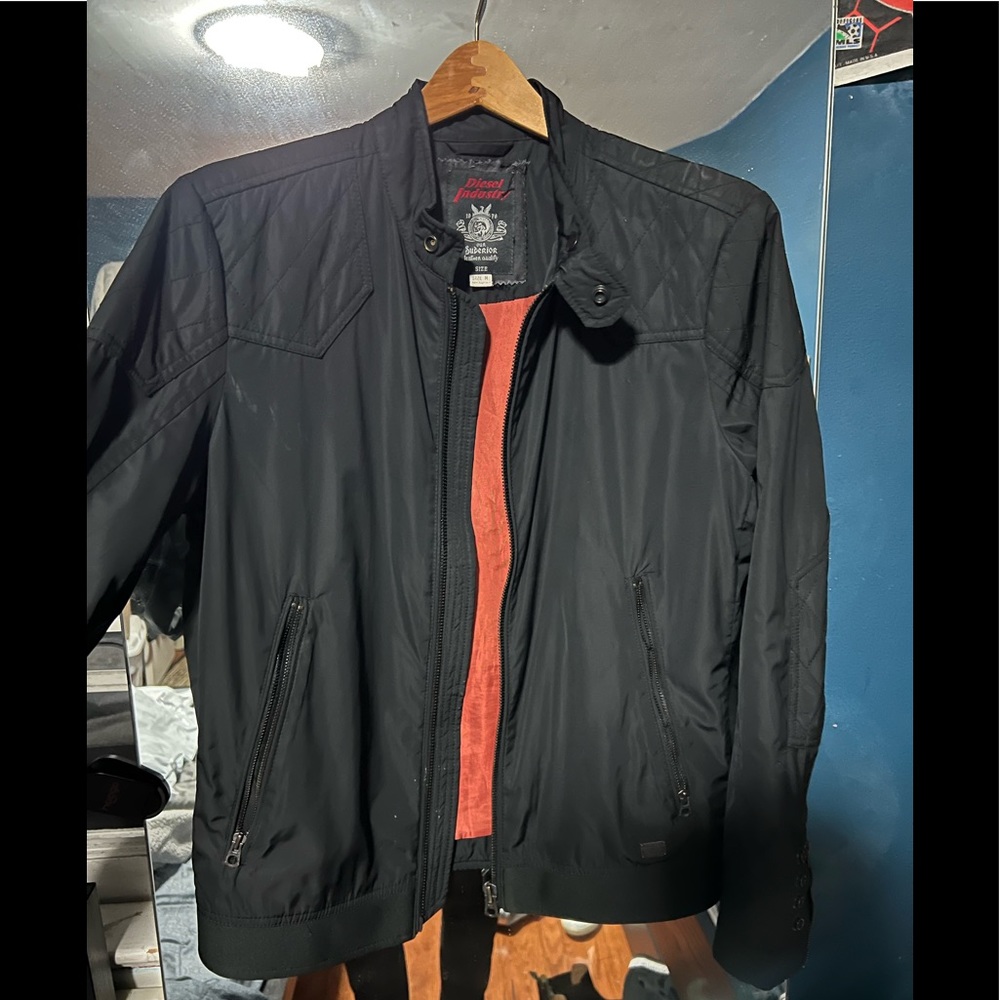 Diesel Black poly Motorcycle Jacket